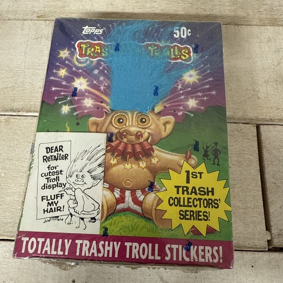 TOPPS TRASH CAN TROLL STICKERS 1992 BOXSEALED 1ST SERIES36 PACKS NOS